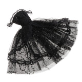 Maxbell BJD Dolls Strapless Dress for 1/6 Blythe Doll Dress Up Outfits Accs Black