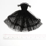Maxbell BJD Dolls Strapless Dress for 1/6 Blythe Doll Dress Up Outfits Accs Black