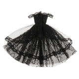 Maxbell BJD Dolls Strapless Dress for 1/6 Blythe Doll Dress Up Outfits Accs Black