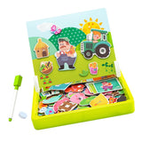 Maxbell Cartoon Magnetic Puzzles Kids Toddler Intellectual Toys Gifts Happy Farm