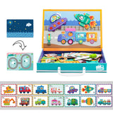 Maxbell Cartoon Magnetic Puzzles Kids Toddler Intellectual Toys Gifts Traffic