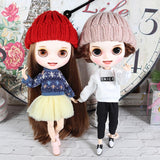 Maxbell Lovely Doll Knitted Wool Hat for Blythe Girl Doll Dress up Accessory Pink