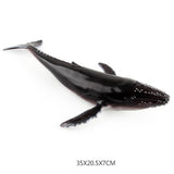 Maxbell Realistic Whale Animal Model Education Soft Figure Kids Toy Humpback Whale