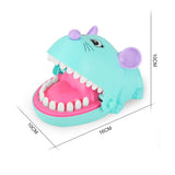 Maxbell Funny Big Mouse Mouth Dentist Bite Finger Toy Family Game for Kids Xmas Blue