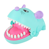 Maxbell Funny Big Mouse Mouth Dentist Bite Finger Toy Family Game for Kids Xmas Blue