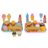 Maxbell Kids Pretend Role Play Kitchen Hamburger Hot Dog Food Toy Set Gifts Style 1