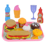 Maxbell Kids Pretend Role Play Kitchen Hamburger Hot Dog Food Toy Set Gifts Style 2