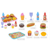 Maxbell Kids Pretend Role Play Kitchen Hamburger Hot Dog Food Toy Set Gifts Style 2
