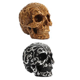Maxbell Resin Totem Skull Statue Craft Statues Decoration Art Figurines Brown