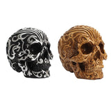 Maxbell Resin Totem Skull Statue Craft Statues Decoration Art Figurines Brown