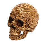 Maxbell Resin Totem Skull Statue Craft Statues Decoration Art Figurines Brown