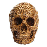 Maxbell Resin Totem Skull Statue Craft Statues Decoration Art Figurines Brown