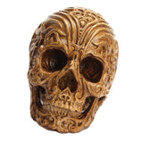 Maxbell Resin Totem Skull Statue Craft Statues Decoration Art Figurines Brown