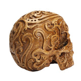Maxbell Resin Totem Skull Statue Craft Statues Decoration Art Figurines Brown