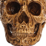 Maxbell Resin Totem Skull Statue Craft Statues Decoration Art Figurines Brown