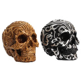 Maxbell Resin Totem Skull Statue Craft Statues Decoration Art Figurines Brown