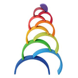 Maxbell Handmade Wooden Rainbow Stacking Stacker Toddler Montessori Toy