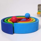 Maxbell Handmade Wooden Rainbow Stacking Stacker Toddler Montessori Toy