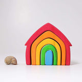 Maxbell Wooden Stacking Blocks Nesting Education Toy for Baby Toddlers Kids House