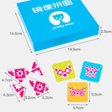 Maxbell Kids Mirror Image Puzzle Box IQ Game 5.5x5.5cm Shape Cognition Toy Set