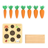 Maxbell Wooden Peg Board Baby Finger Grasping Carrot Toy Playkit Early Educational