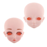 Maxbell 1/3 BJD Doll Head Mold with 4D Eyes DIY Dolls Body Parts Supplies Toy A