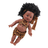 Maxbell 30cm Real Life Baby Boy Doll Vinyl African Infant Dolls Toy Girl 1