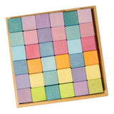 Maxbell 36Pcs 4cm Wooden Building Blocks Toy Kids Hand-Eye Puzzle Educational Toy