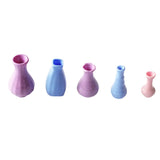 Maxbell 5pcs 1/12 Dollhouse Miniature Porcelain Vases Photography props Mini Vase