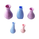 Maxbell 5pcs 1/12 Dollhouse Miniature Porcelain Vases Photography props Mini Vase