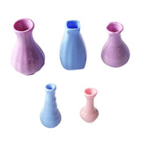 Maxbell 5pcs 1/12 Dollhouse Miniature Porcelain Vases Photography props Mini Vase