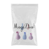 Maxbell 5pcs 1/12 Dollhouse Miniature Porcelain Vases Photography props Mini Vase