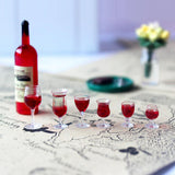 Maxbell 10pcs Wine Glass Goblet Simulation Furniture for Miniature Dollhouse Accs