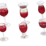 Maxbell 10pcs Wine Glass Goblet Simulation Furniture for Miniature Dollhouse Accs