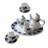 Maxbell 1/12 Dollhouse Ceramic Tableware Tea/Coffee Set Kitchen Furniture Model Toy