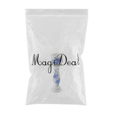 Maxbell 1/12 Dollhouse Miniature Ceramic Plant Flower with Wooden Pot Garden Decor A