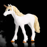 Maxbell Unicorn Fantasy Horse Model Pegasus Figurine for Home Decor Toys Yellow