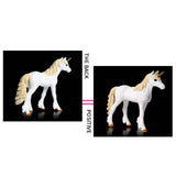 Maxbell Unicorn Fantasy Horse Model Pegasus Figurine for Home Decor Toys Yellow