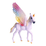 Maxbell Fantasy Horse Model Mythical Pegasus Figures Ornaments Toys Purple Rainbow