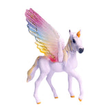 Maxbell Fantasy Horse Model Mythical Pegasus Figures Ornaments Toys Purple Rainbow