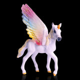 Maxbell Fantasy Horse Model Mythical Pegasus Figures Ornaments Toys Purple Rainbow