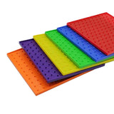 Maxbell 6pcs Double-sided Peg Geoboard Toy Tie Graphic Learning Kids Educational Toy
