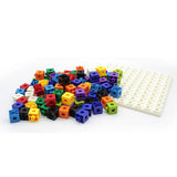 Maxbell 100pcs 10 Colors Multilink Linking Counting Cubes Snap Blocks Education Math