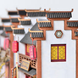 Maxbell 1/24 DIY Miniature Dollhouse Kits Chinese Inn with Furniture LED Lights Set