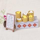 Maxbell 1/24 DIY Miniature Dollhouse Kits Teahouse with Furniture LED Light Accessry