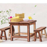 Maxbell 1/24 DIY Miniature Dollhouse Kits Teahouse with Furniture LED Light Accessry