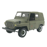 Maxbell 1/24 Alloy Jeep Truck Car Model Toy Gift with Sound and Light Army Green