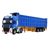 Maxbell Transporter Semi-trailer Model 1:50 Toy Kids Children Birthday Gifts Blue