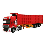 Maxbell Transporter Semi-trailer Model 1:50 Toy Kids Children Birthday Gifts Red