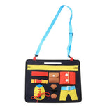 Maxbell Kids Learn to Dress Board Lace Snap Button Tie Zip Buckle Basic Life Skills